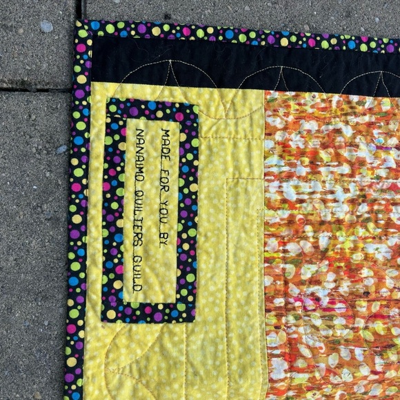 NANAIMO QUILTERS GUILD Handmade Baby Quilt With Cat Pattern 48 x 42” - Picture 6 of 9